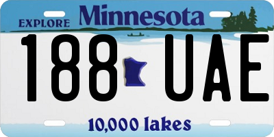 MN license plate 188UAE
