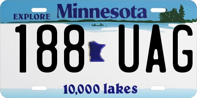 MN license plate 188UAG