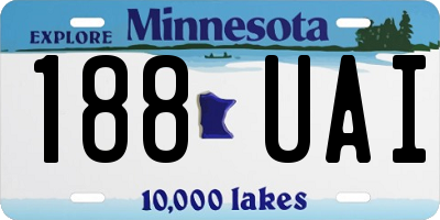 MN license plate 188UAI