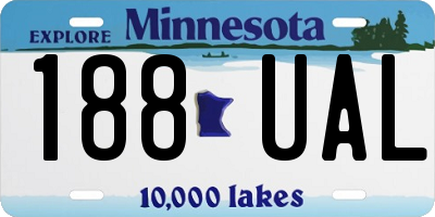 MN license plate 188UAL