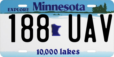 MN license plate 188UAV