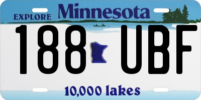 MN license plate 188UBF