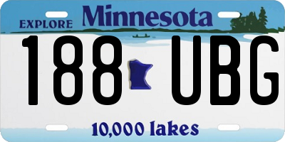 MN license plate 188UBG