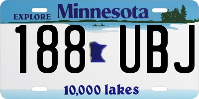 MN license plate 188UBJ