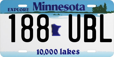 MN license plate 188UBL