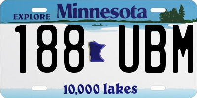MN license plate 188UBM