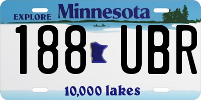 MN license plate 188UBR