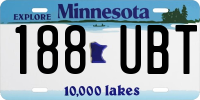 MN license plate 188UBT