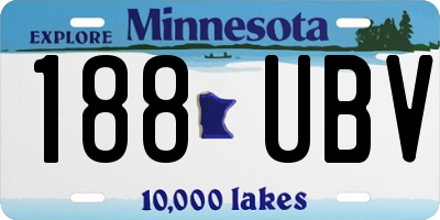 MN license plate 188UBV