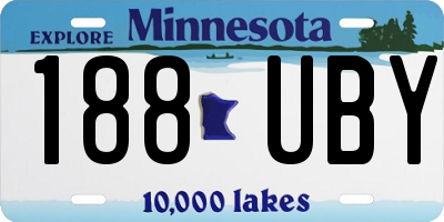 MN license plate 188UBY