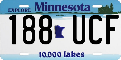 MN license plate 188UCF