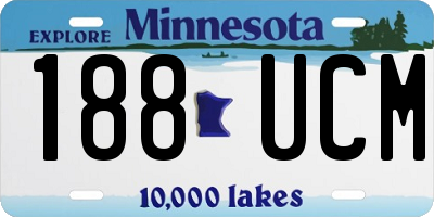 MN license plate 188UCM