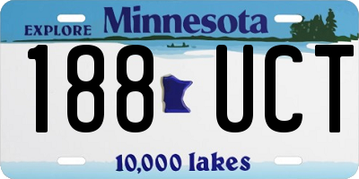 MN license plate 188UCT