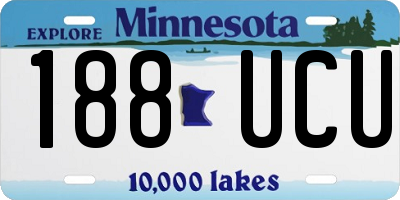 MN license plate 188UCU