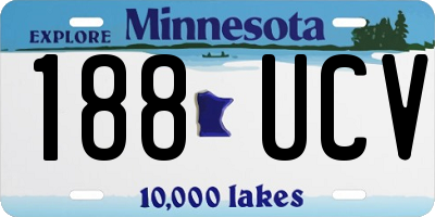 MN license plate 188UCV