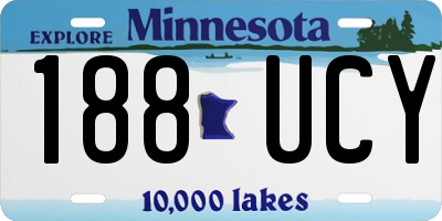 MN license plate 188UCY