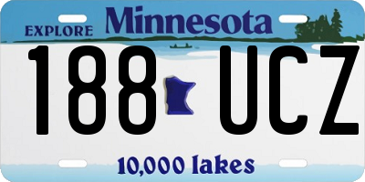 MN license plate 188UCZ