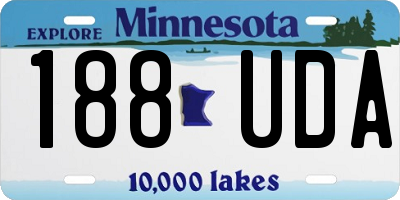 MN license plate 188UDA