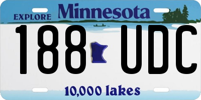 MN license plate 188UDC