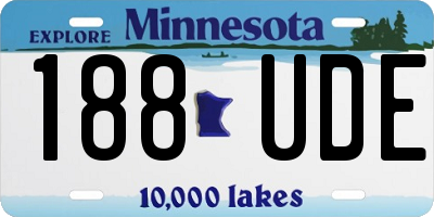 MN license plate 188UDE