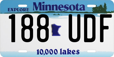 MN license plate 188UDF