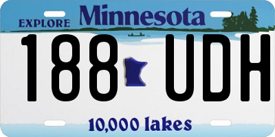 MN license plate 188UDH