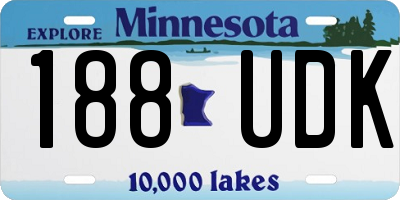 MN license plate 188UDK
