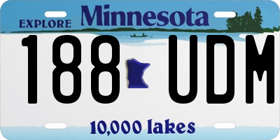 MN license plate 188UDM