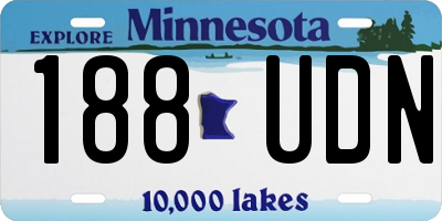 MN license plate 188UDN