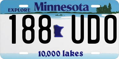 MN license plate 188UDO