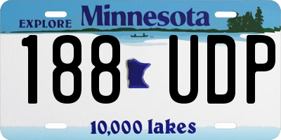 MN license plate 188UDP