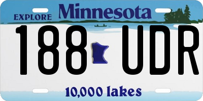 MN license plate 188UDR