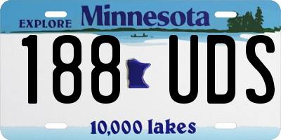 MN license plate 188UDS