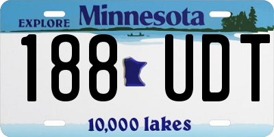 MN license plate 188UDT