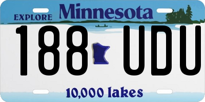 MN license plate 188UDU