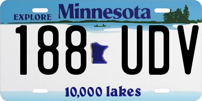 MN license plate 188UDV