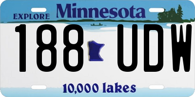 MN license plate 188UDW