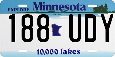 MN license plate 188UDY