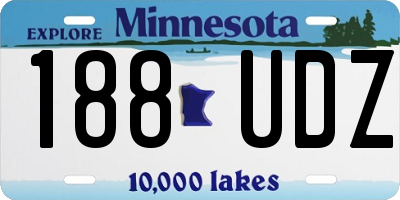 MN license plate 188UDZ