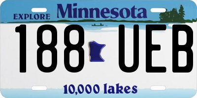 MN license plate 188UEB