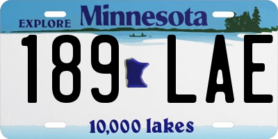 MN license plate 189LAE