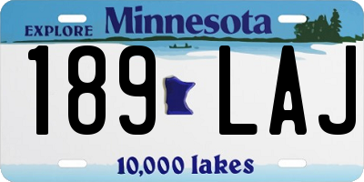 MN license plate 189LAJ