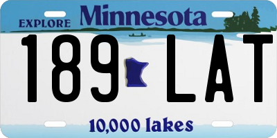 MN license plate 189LAT