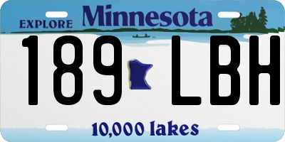 MN license plate 189LBH