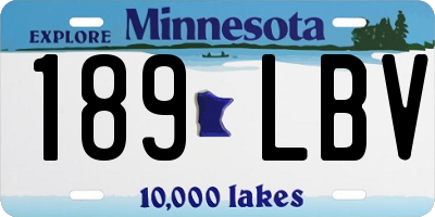 MN license plate 189LBV