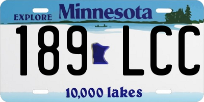 MN license plate 189LCC