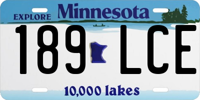 MN license plate 189LCE