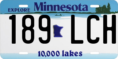 MN license plate 189LCH