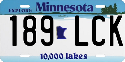 MN license plate 189LCK