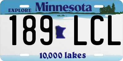 MN license plate 189LCL